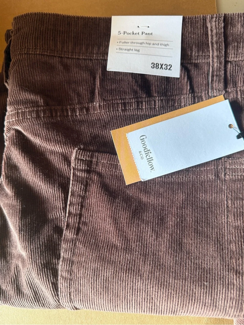 Men's Straight Fit Corduroy 5-Pocket Pants - Goodfellow & Co